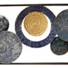 3D Metal Wall Art Circles - Blue (89x31 cm)