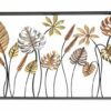 3D Metal Wall Art – Leaves, 90x45 cm, Decorative