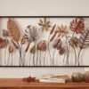 3D Metal Wall Art – Leaves, 90x45 cm, Decorative