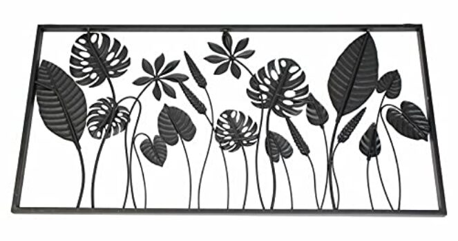 3D Metal Wall Art – Leaves, 90x45 cm, Decorative