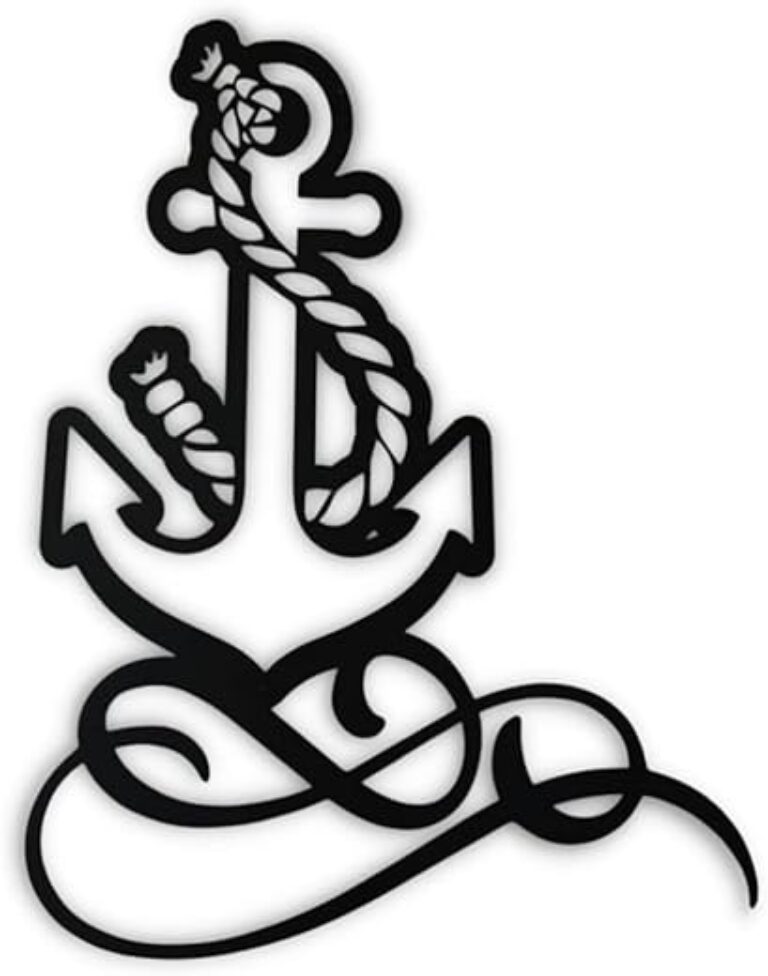 3D Steel Anchor Wall Sculpture (60x45 cm)