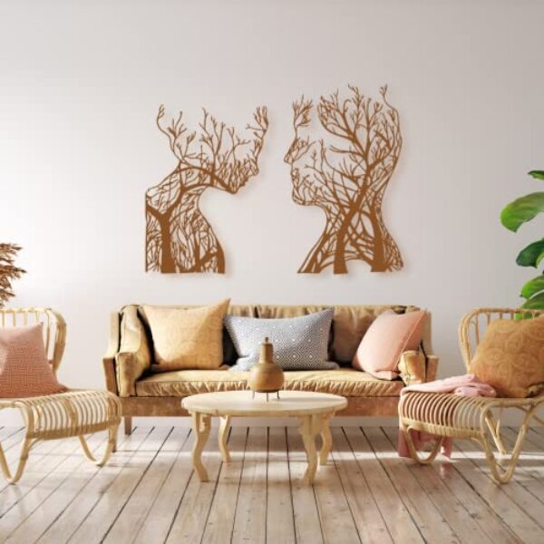 3D Baum des Lebens Wandkunst, Schwarz Gold
