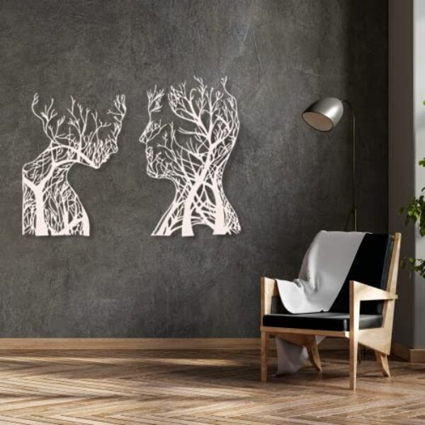 3D Baum des Lebens Wandkunst, Schwarz Gold