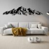 3D Holz Berge Wandkunst - Schwarz Gold Moderne Dekoration