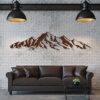 3D Holz Berge Wandkunst - Schwarz Gold Moderne Dekoration