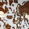 3D Wooden World Map Wall Art
