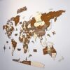 3D Wooden World Map Wall Decor