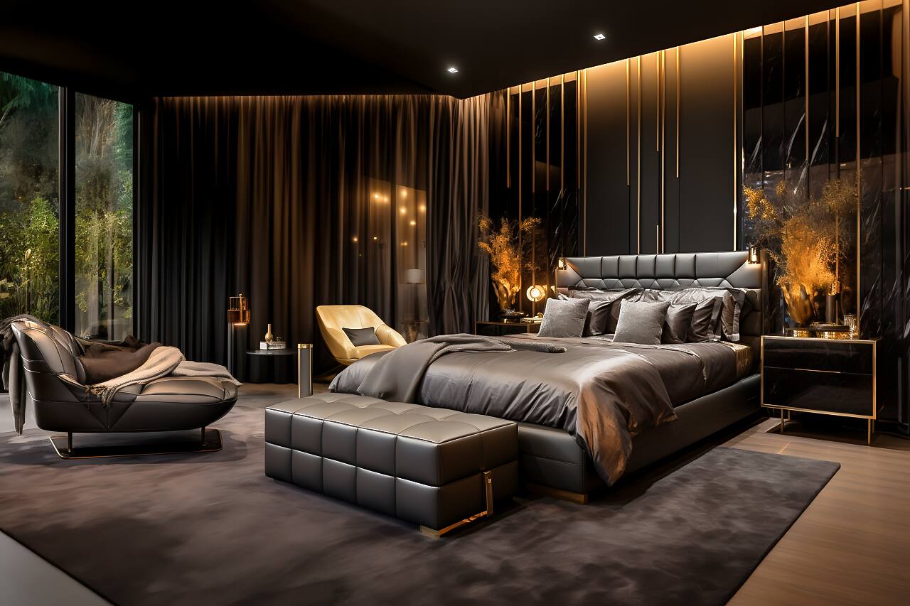 Luxurious Black Modern Bedrooms: A Noir Approach To Ultimate Comfort