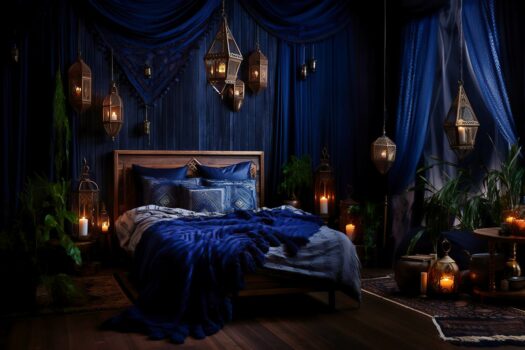 Mystische Rückzugsorte: Dunkle Boho-Schlafzimmer-Design-Ideen