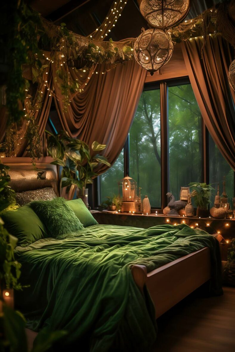 Mystical Retreats: Dark Boho Bedroom Design Ideas