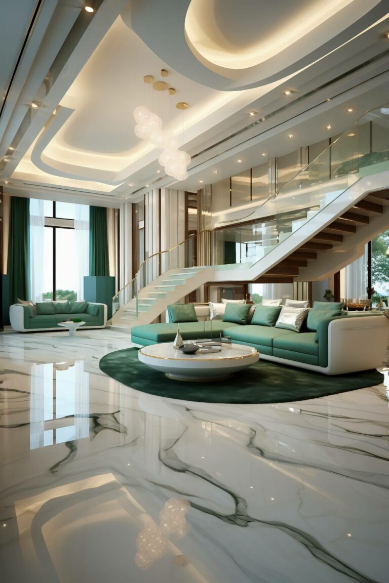15 Luxury Living Room Designs With Marble Floors