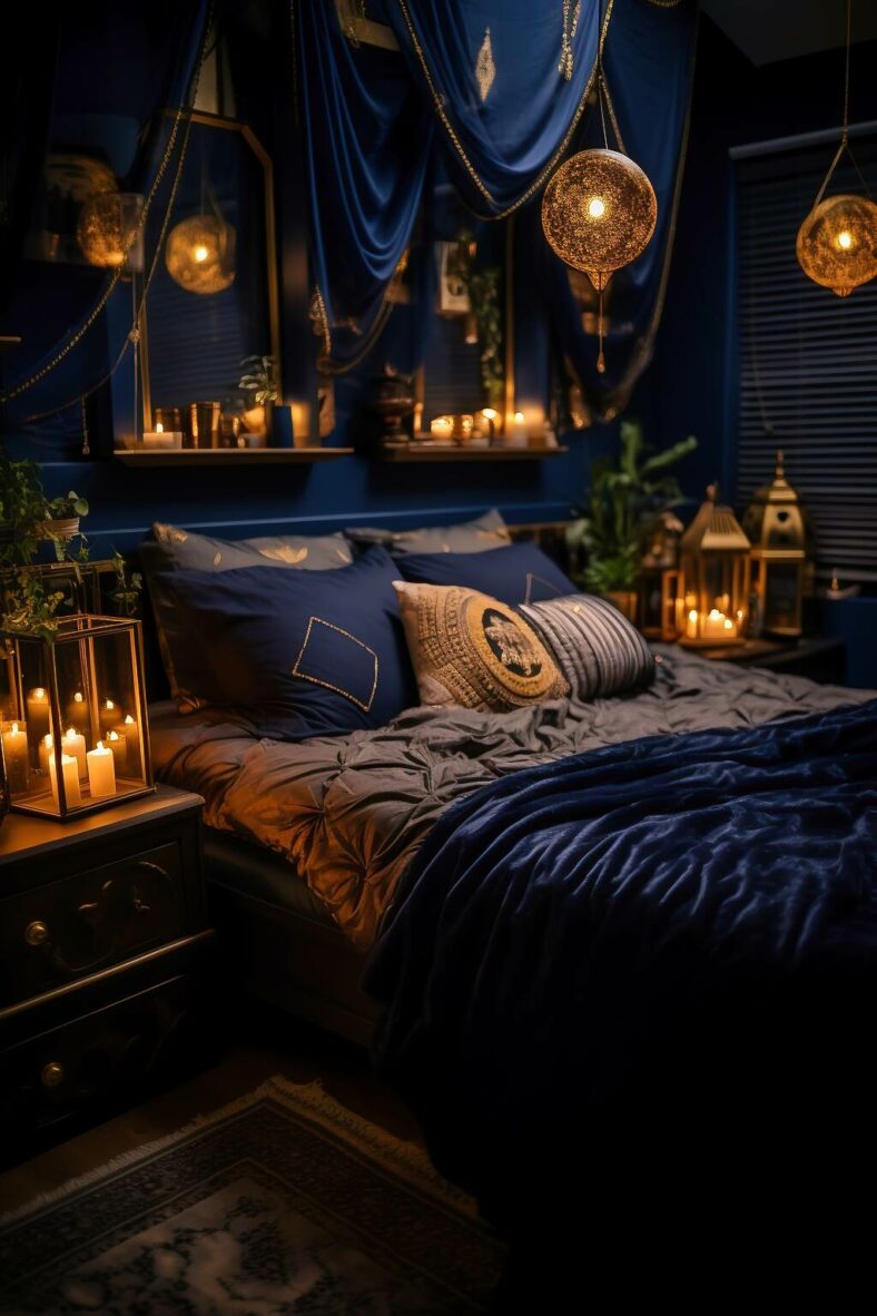 Mystical Retreats Dark Boho Bedroom Design Ideas
