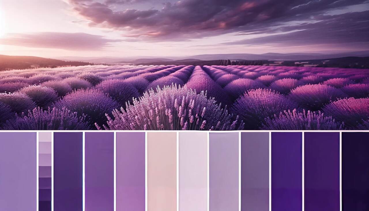 Lila Farbpalette Kombinationen