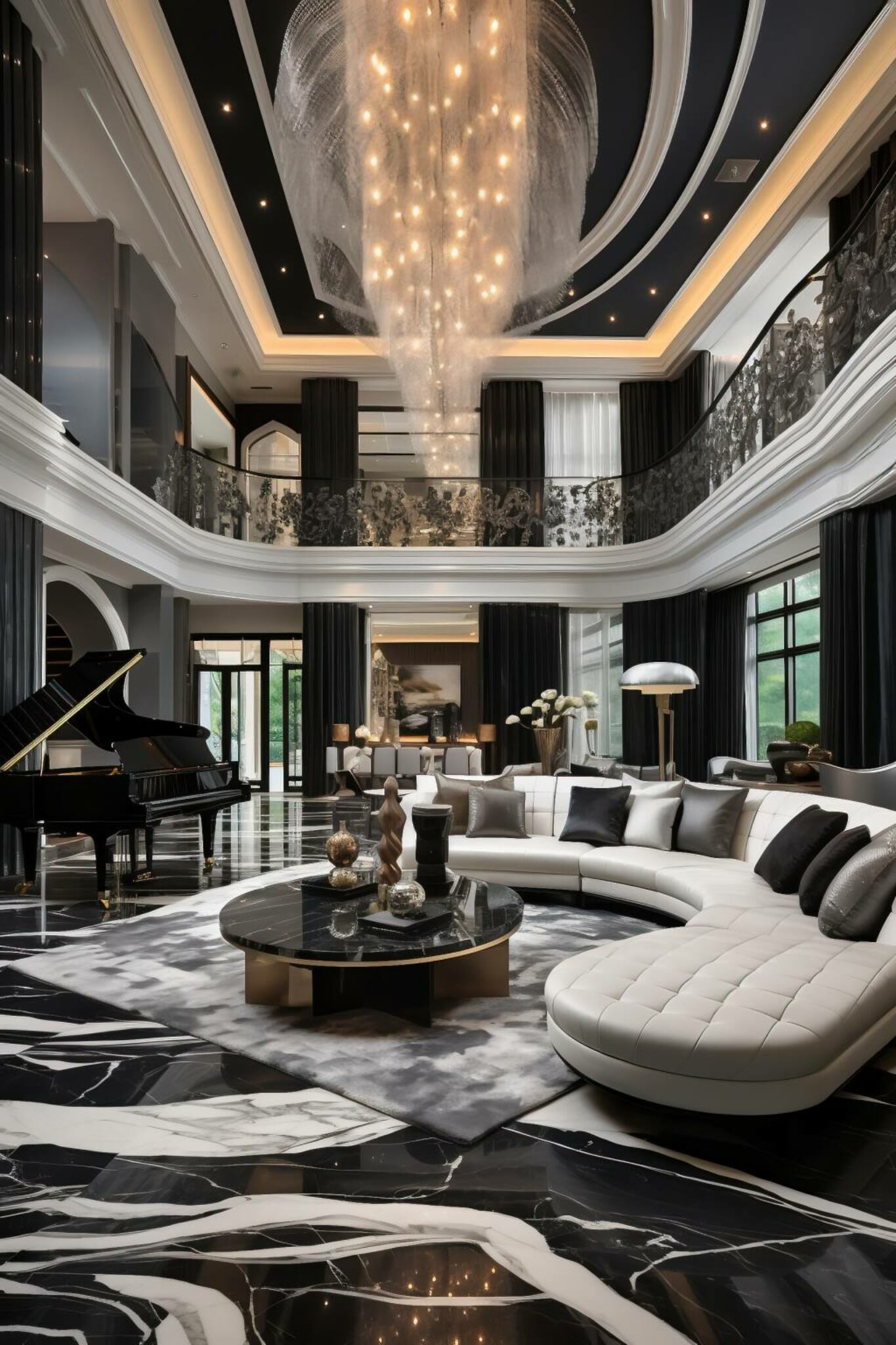 15 Luxury Living Room Designs With Marble Floors