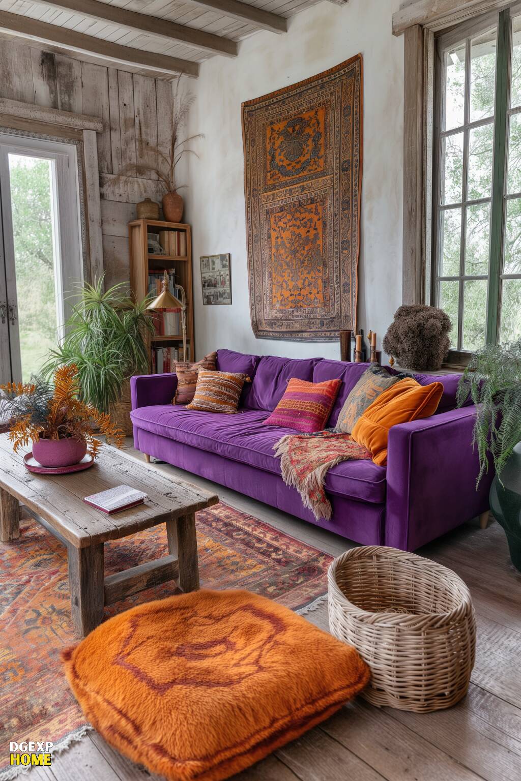 Skurriles Boho-Wohnzimmer mit Pastellfarben, verspielten Textilien und einzigartigen böhmischen Akzenten