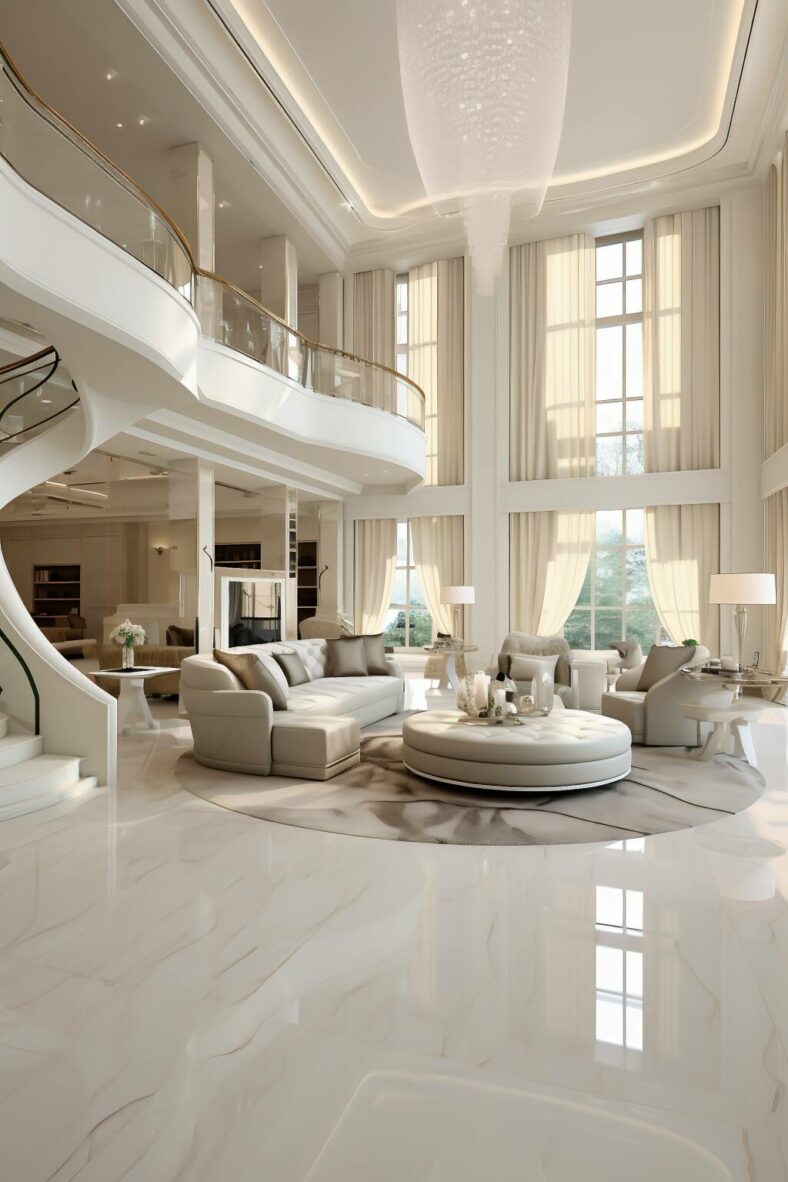15 Luxury Living Room Designs With Marble Floors