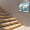 ALLboards World Map Magnetic Canvas Board