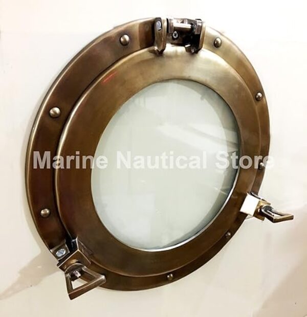 Antique Bronze Porthole Wall Decor (15")