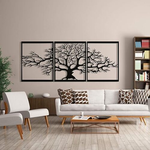 Baupor Tree Of Life 3D Metal Wall Decor