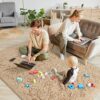 Beige Extra Soft Shaggy Rug, Non-Slip 15x20 cm