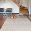 Beige Striped Outdoor Rug - 120x170 cm, Flatweave