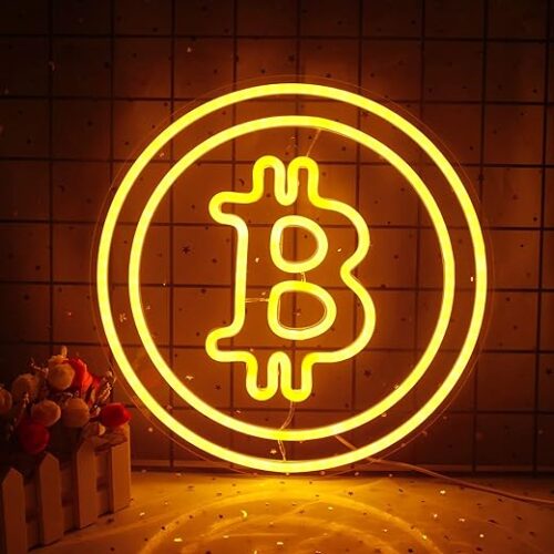 Bitcoin Neon Sign - Usb Led Wall Light (32X32Cm)