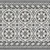 Schwarzer Vinylteppich - 40x78 cm