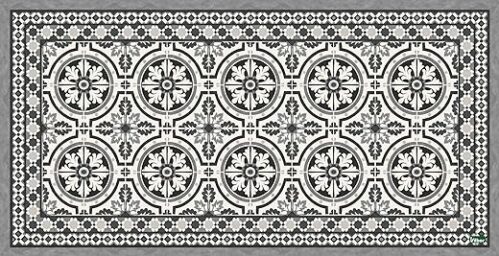 Schwarzer Vinylteppich - 40X78 Cm