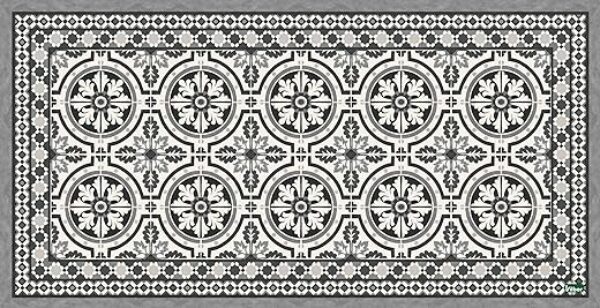 Schwarzer Vinylteppich - 40x78 cm