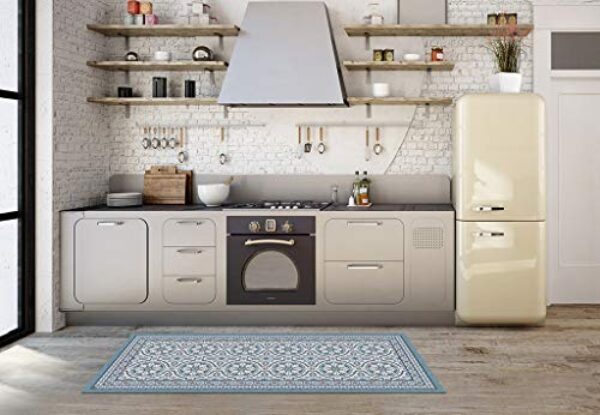 Blue Vinyl Rug - Durable & Hygienic (78x180 cm)