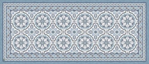 Blue Vinyl Rug - Durable &Amp; Hygienic (78X180 Cm)