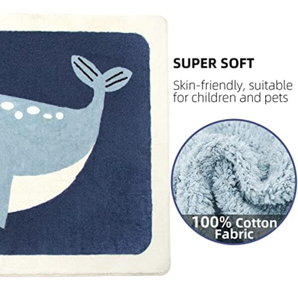 Blue Whale Non-Slip Kids Play Mat, 89x150 cm