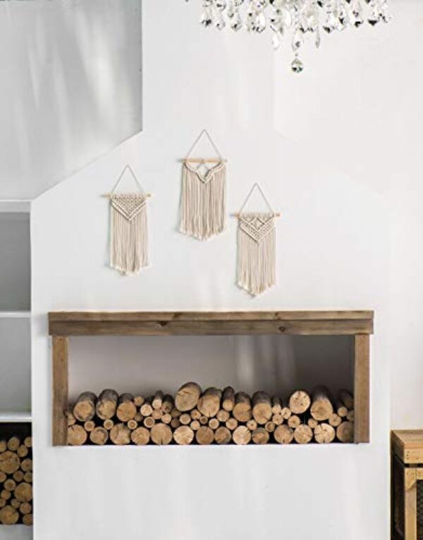 Boho Chic Macrame Wall Hanging Set of 3