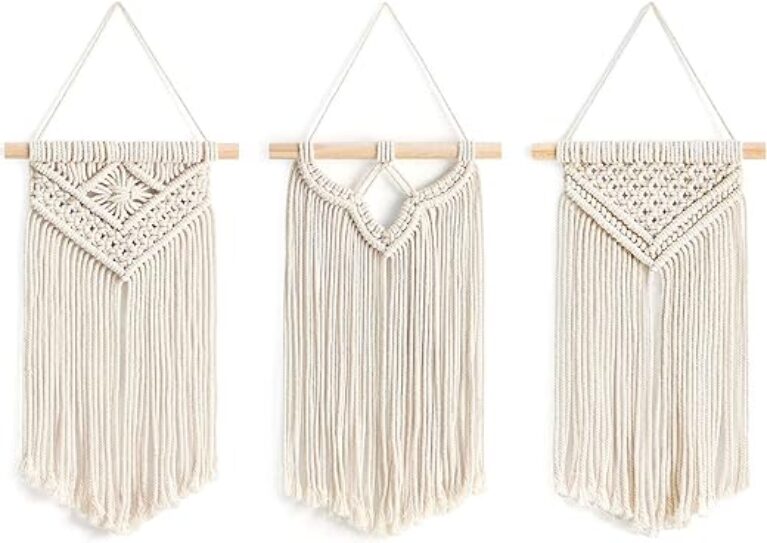 Boho Chic Macrame Wall Hanging Set of 3
