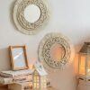 Boho Chic Round Macrame Wall Mirrors Set (2)