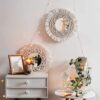 Boho Chic Round Macrame Wall Mirrors Set (2)