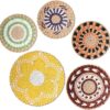 Boho Handgeflochtene Rattan Wandkörbe, 20-30 cm