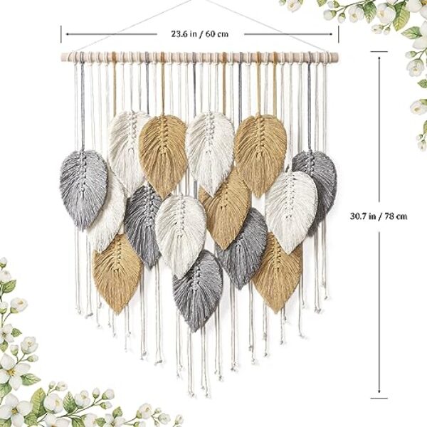 Boho Macrame Tapestry - 23.6" Cotton Wall Hanging