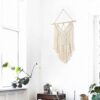 Boho Makramee Wandbehang, handgefertigte Baumwolle (43x66cm)