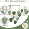 Boho Macrame Wall Hanging with Green Leaves