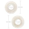 Boho Macrame Wall Mirrors with Fringes, 36cm