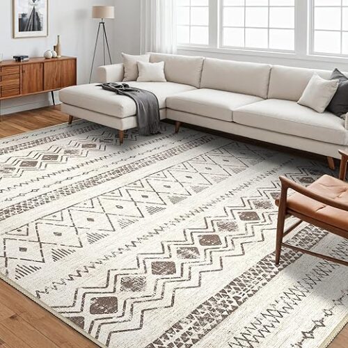 Boho Moroccan Large Geometric Area Rug