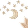 Boho Rattan Moon & Stars Wall Decoration