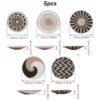 Boho Rustic Wall Basket Decor Set - 5 Pieces