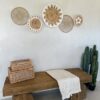 Boho Seagrass Wall Basket Set - 5 Pieces
