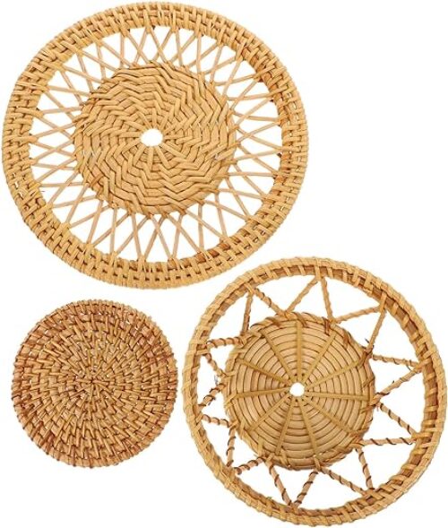 Boho Seagrass Wall Baskets (Pack Of 3)
