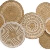 Boho Wandkörbe Set - handgeflochten, 11 Teile