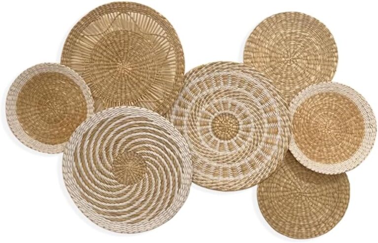 Boho Wandkörbe Set - handgeflochten, 11 Teile