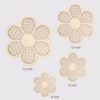 Boho Holz Gänseblümchen Wandkunst - 4er-Pack