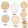 Boho Woven Wall Basket Set - 8 Pieces